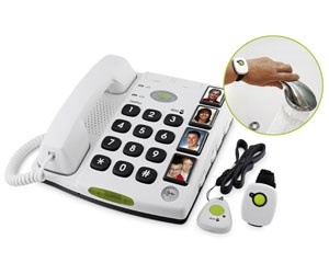 Téléphone fort avec alarme liée au cou et au poignet