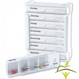 Pillendoos Anabox Compact voor 1 week, 4 vakken per dag