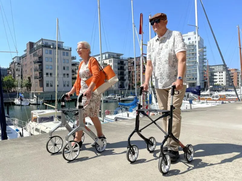 Rollator Let's Move + sac assorti – Léger, élégant et extrêmement maniable