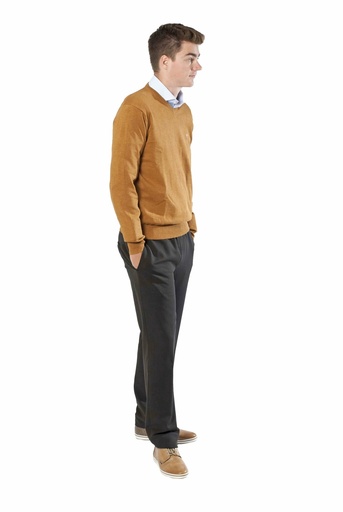 Pants with elastic - black wool