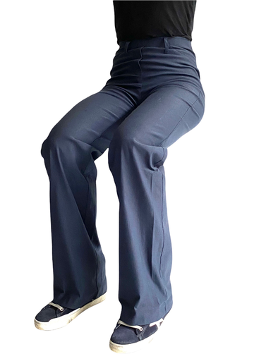 Sit-stand trousers on elastic - navy