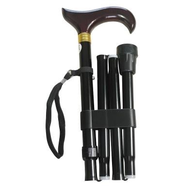 Aluminum folding walking stick