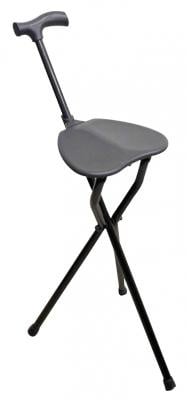 Tripod with seat, black.