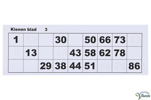 Kienblok 100 Blatt, Abmessungen 21 x 7 cm